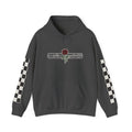 Rose & Checkered Sleeve Hoodie — "Smile, You're Beautiful" Graphic