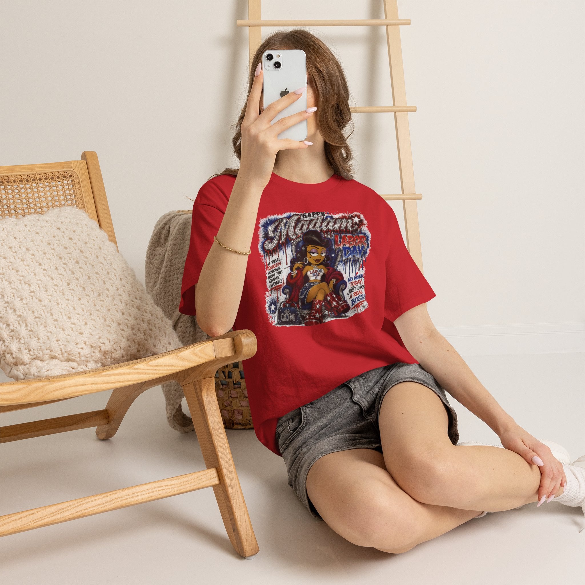 Vintage Pinup Tee — "Madame" Patriotic Rockabilly Graphic T-Shirt
