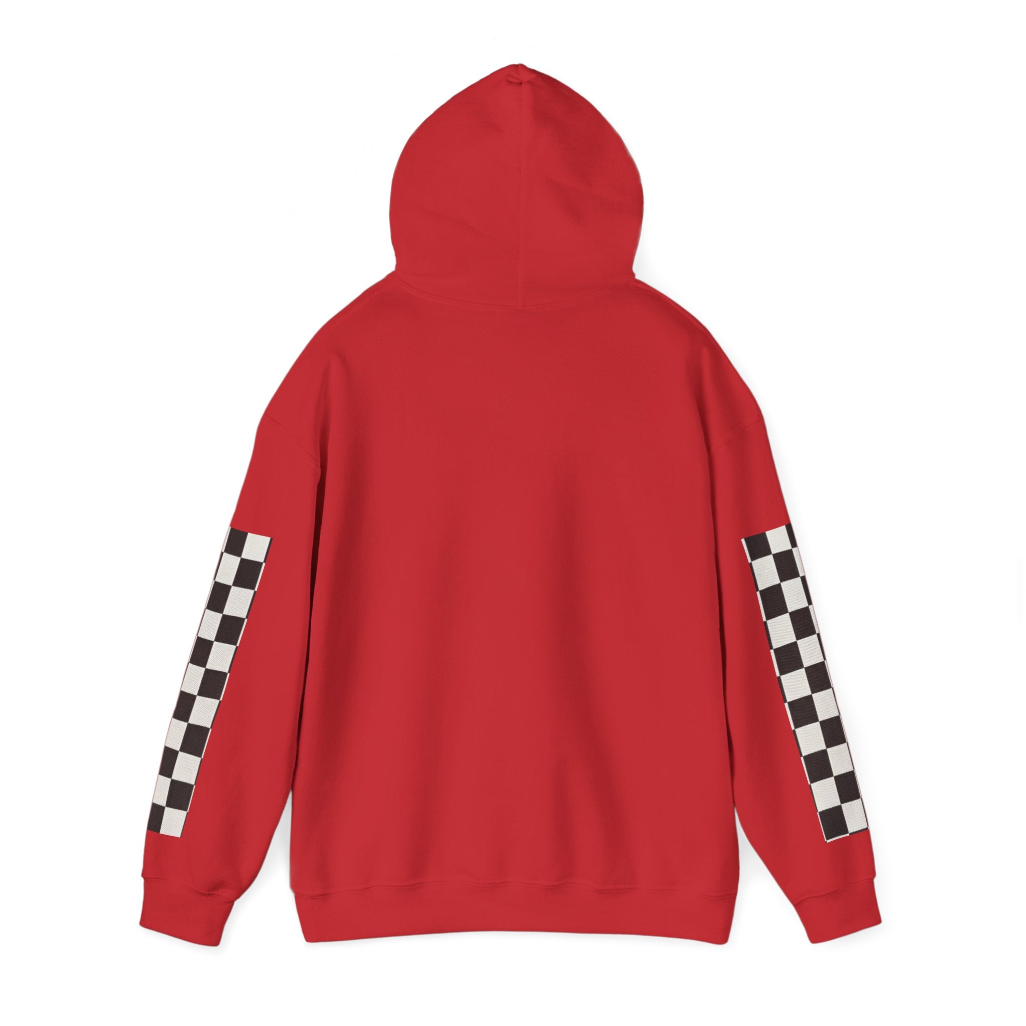 Rose & Checkered Sleeve Hoodie — "Smile, You're Beautiful" Graphic