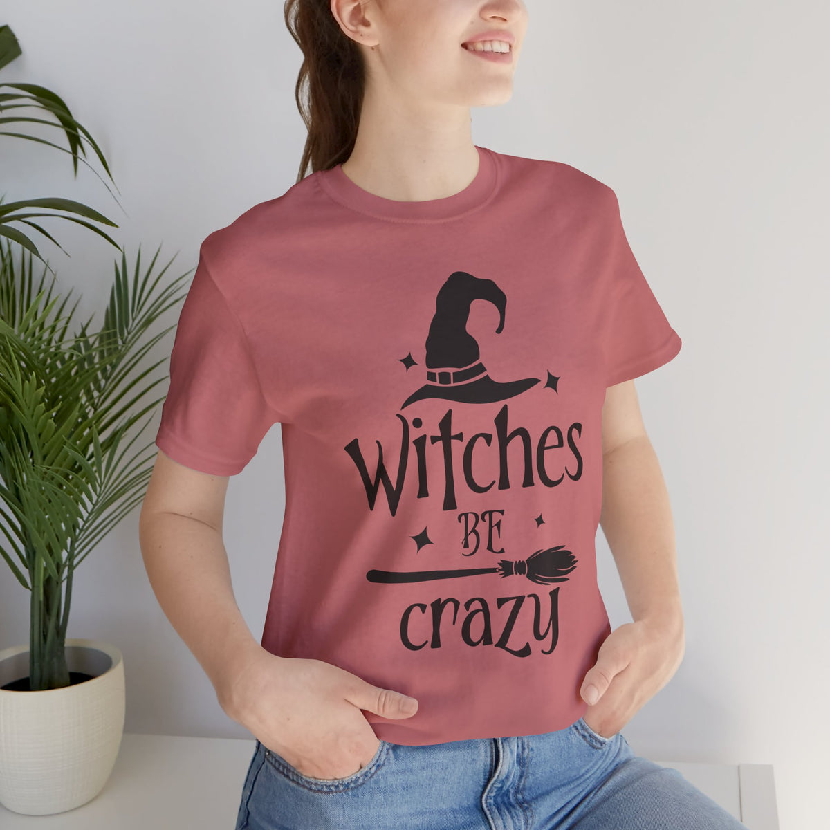 Witches Be Crazy Jersey Short Sleeve Tee