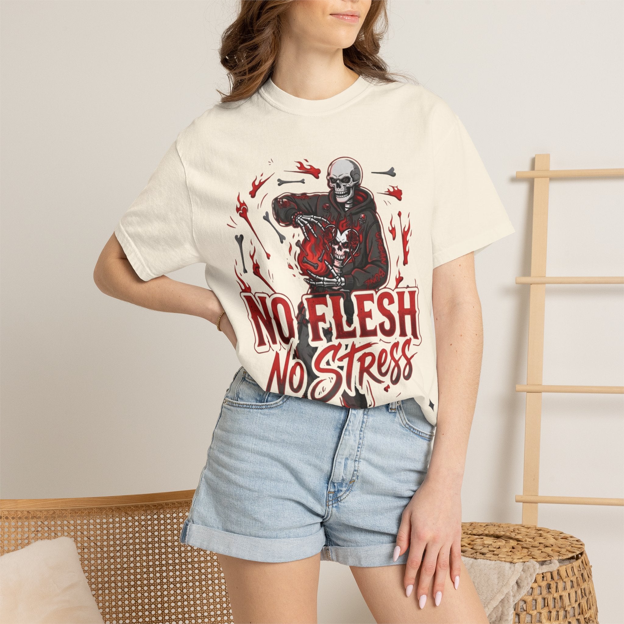 No Flesh No Stress Garment-Dyed T-shirt