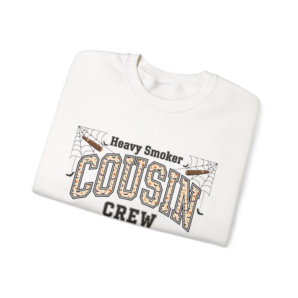 Cousin Crew Sweatshirt — "Heavy Smoker" Vintage College Style Crewneck