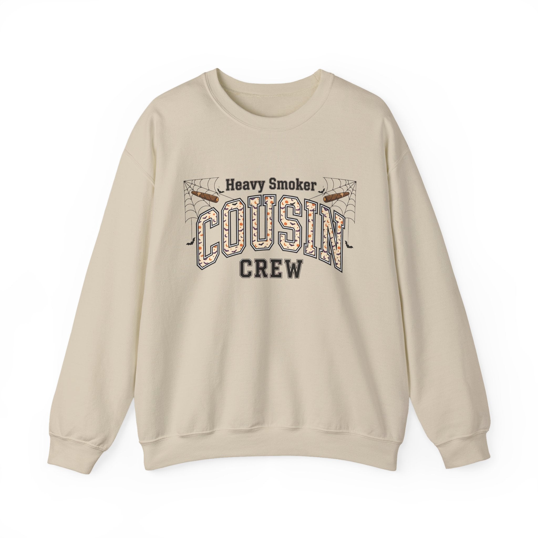 Cousin Crew Sweatshirt — "Heavy Smoker" Vintage College Style Crewneck