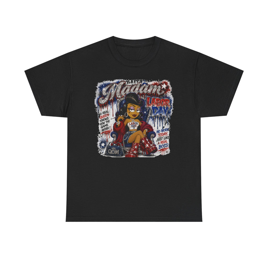 Vintage Pinup Tee — "Madame" Patriotic Rockabilly Graphic T-Shirt