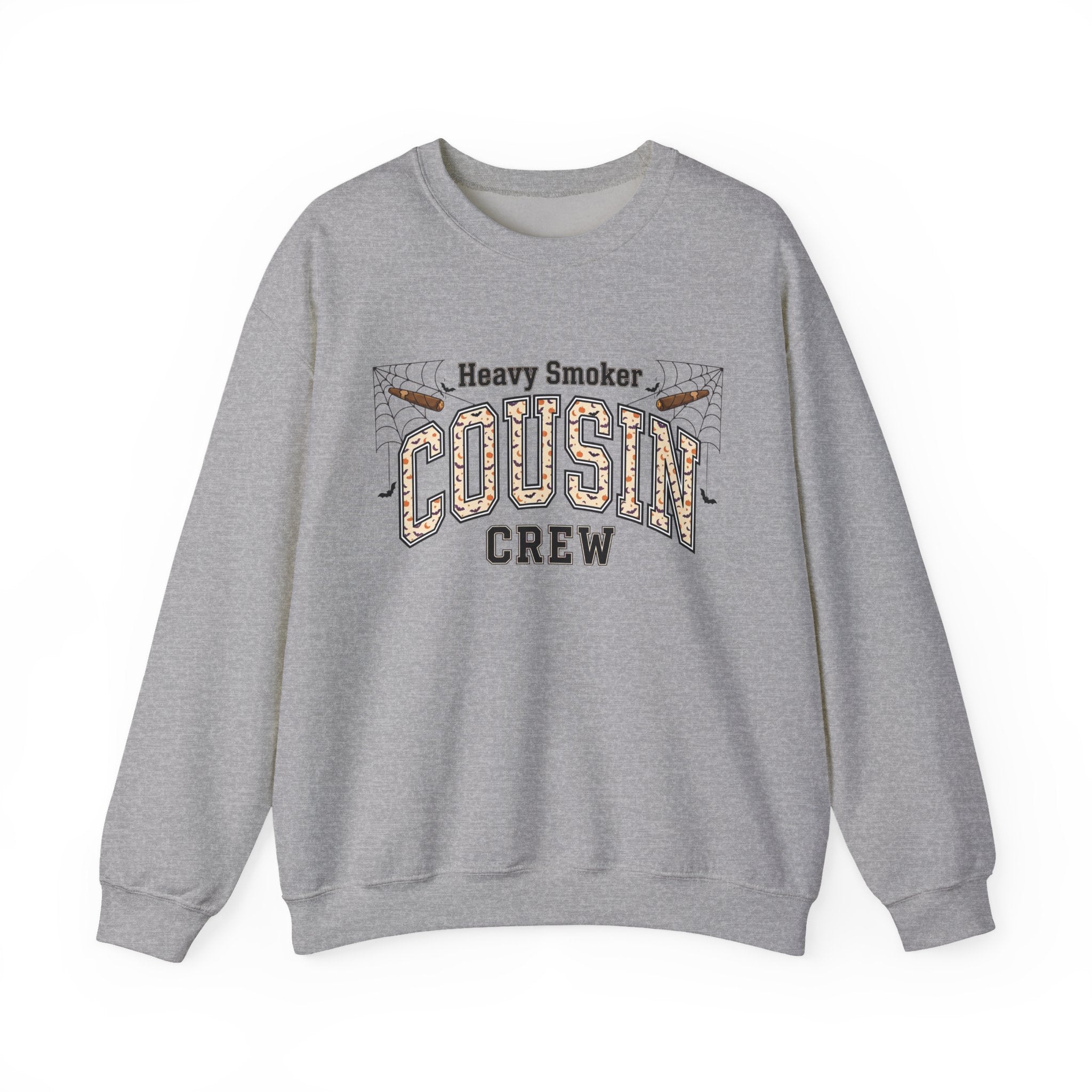 Cousin Crew Sweatshirt — "Heavy Smoker" Vintage College Style Crewneck