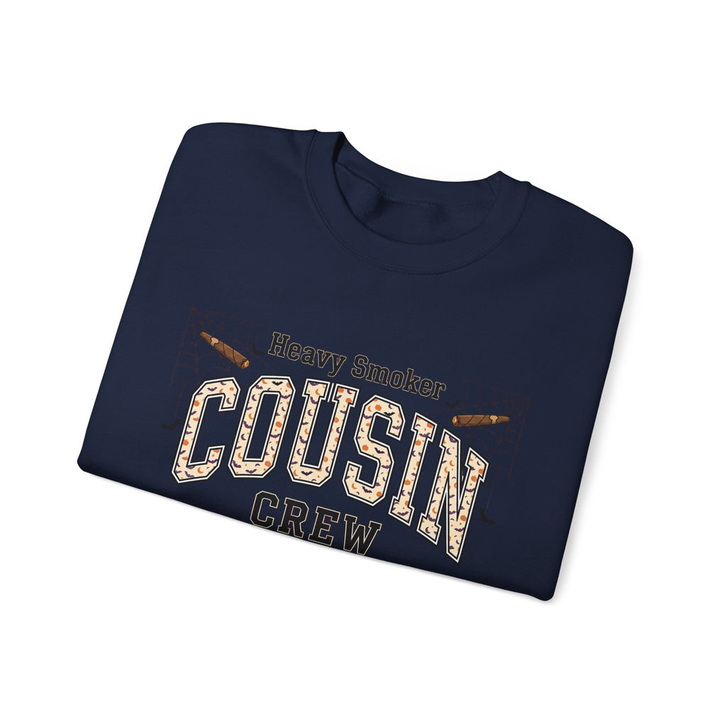 Cousin Crew Sweatshirt — "Heavy Smoker" Vintage College Style Crewneck