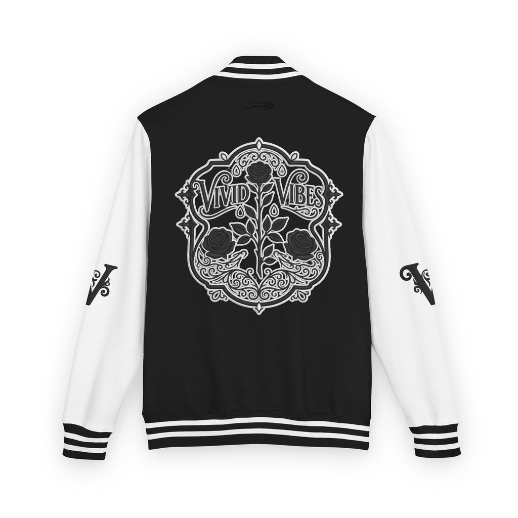 Letterman Jacket — 'Vivid Vibes' Floral Skull Varsity Jacket