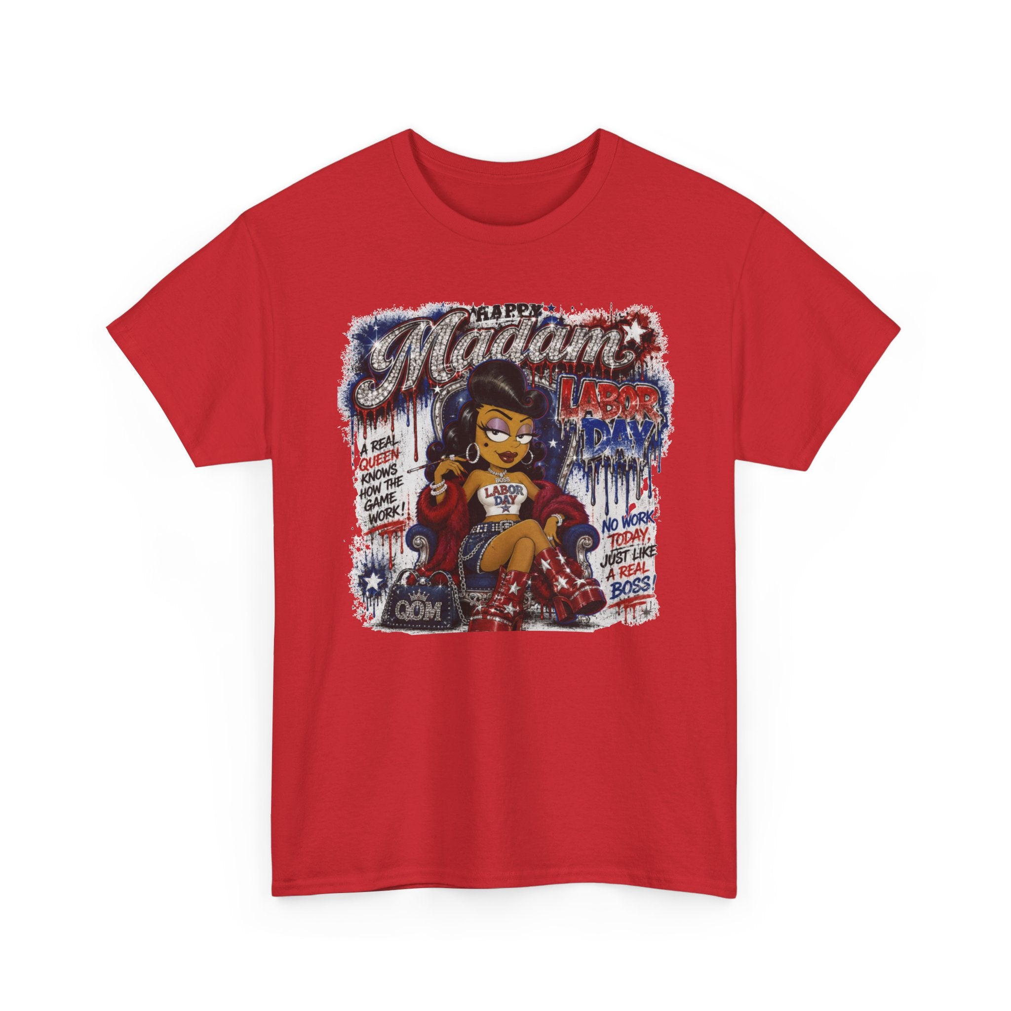 Vintage Pinup Tee — "Madame" Patriotic Rockabilly Graphic T-Shirt