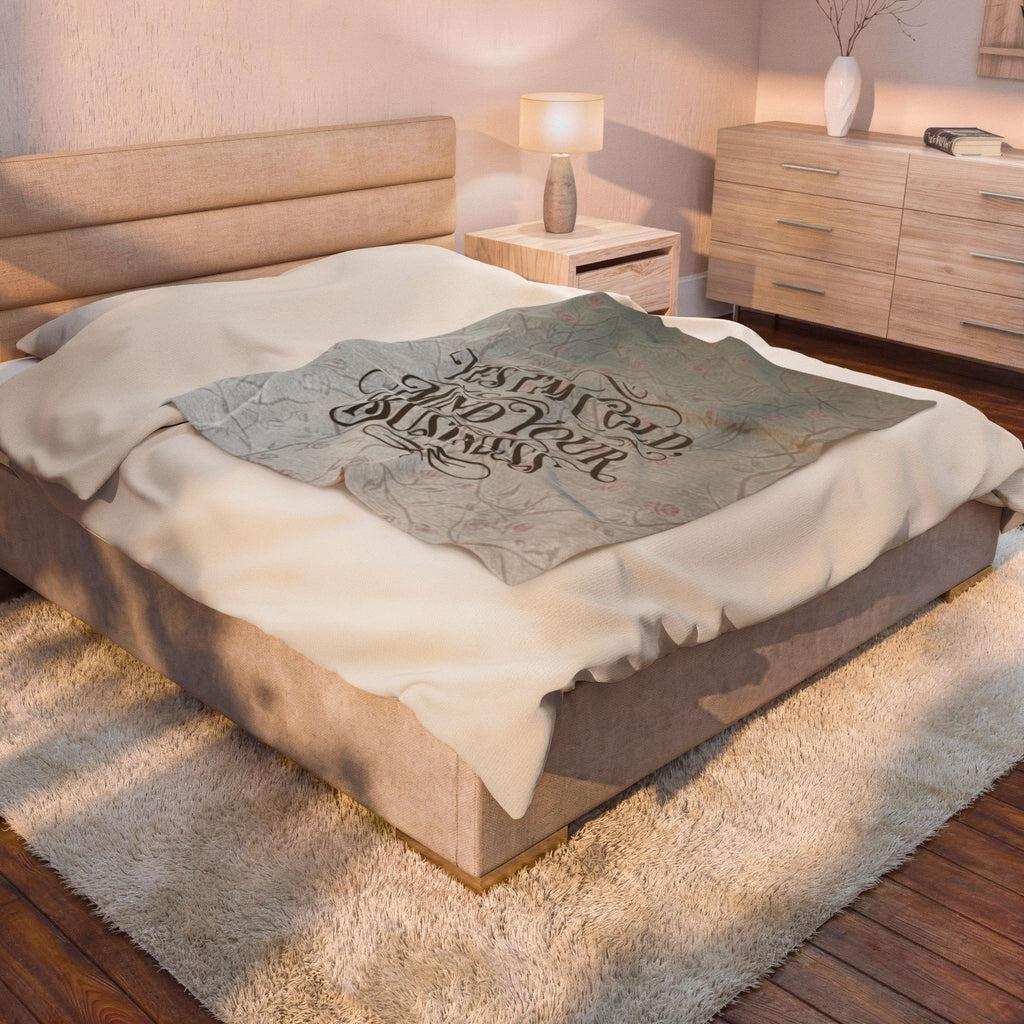 Velveteen Plush Blanket - "Yes I'm Cold, Mind Your Business" Cozy Throw for Home, Gifts & Winter