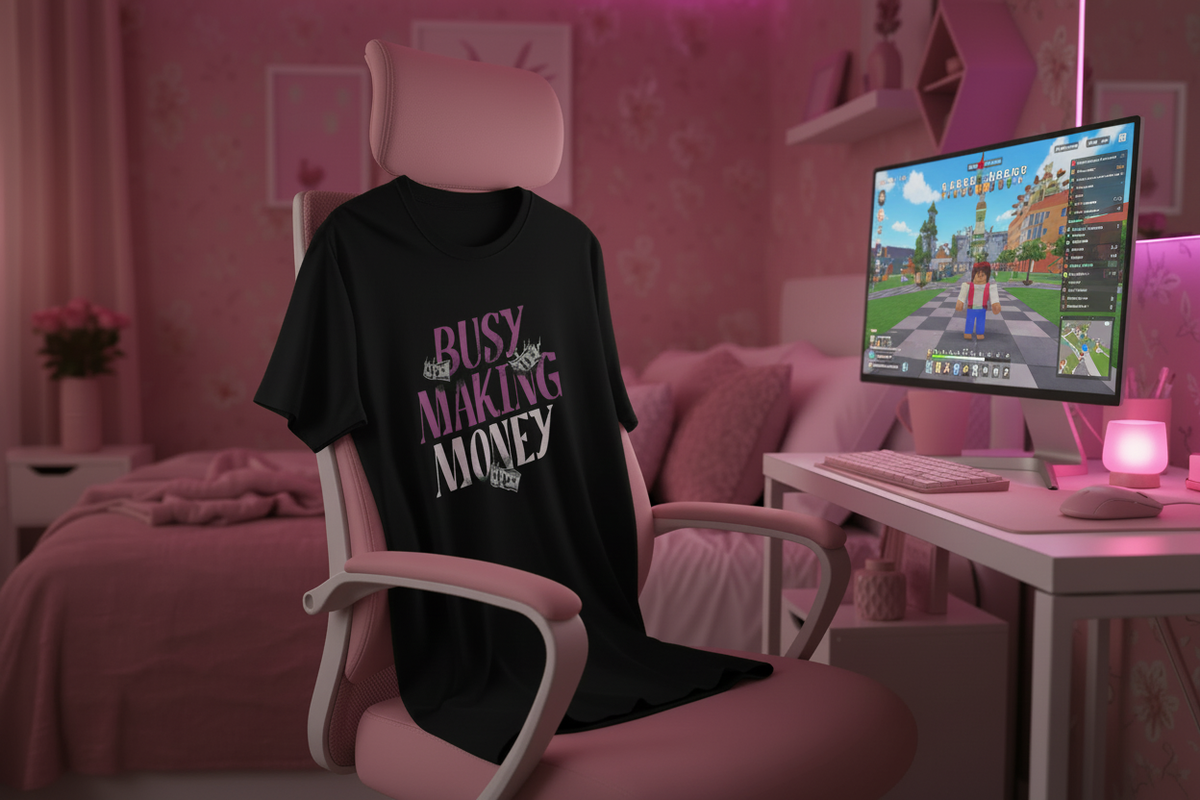Busy Making Money T-Shirt — Motivational Graphic Tee with Cash Design