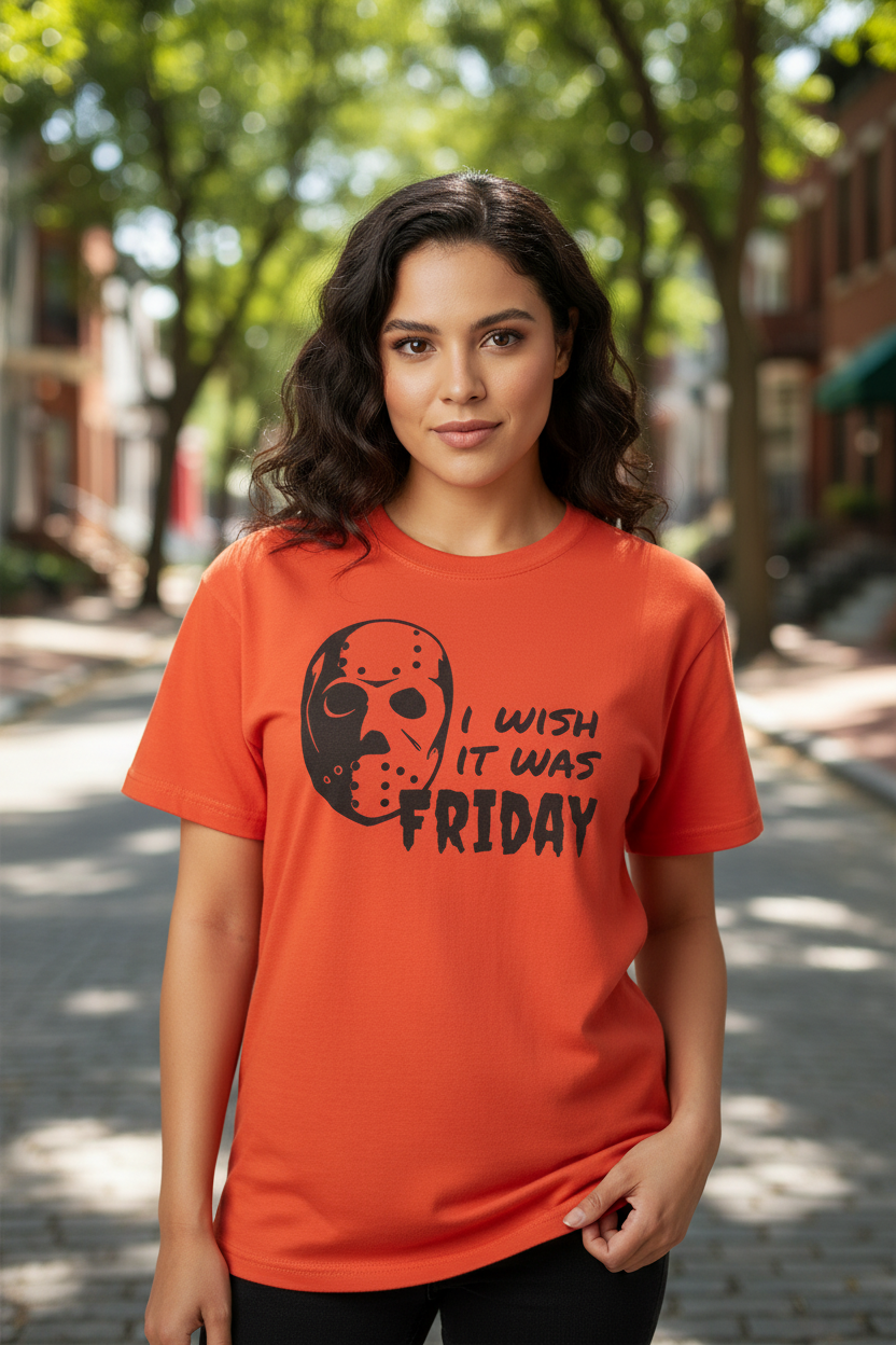 Horror Mask 'I Wish It Was Friday' T-Shirt