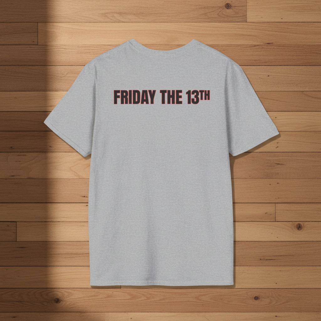 Hockey Mask Graphic T-Shirt — Retro Jason-Inspired Horror Tee