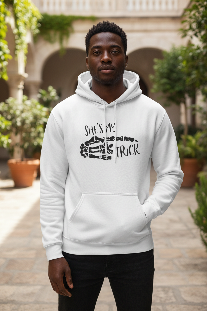 She’s My Trick Skeleton Hand Hoodie — Funny Couples Truck Lover Pullover