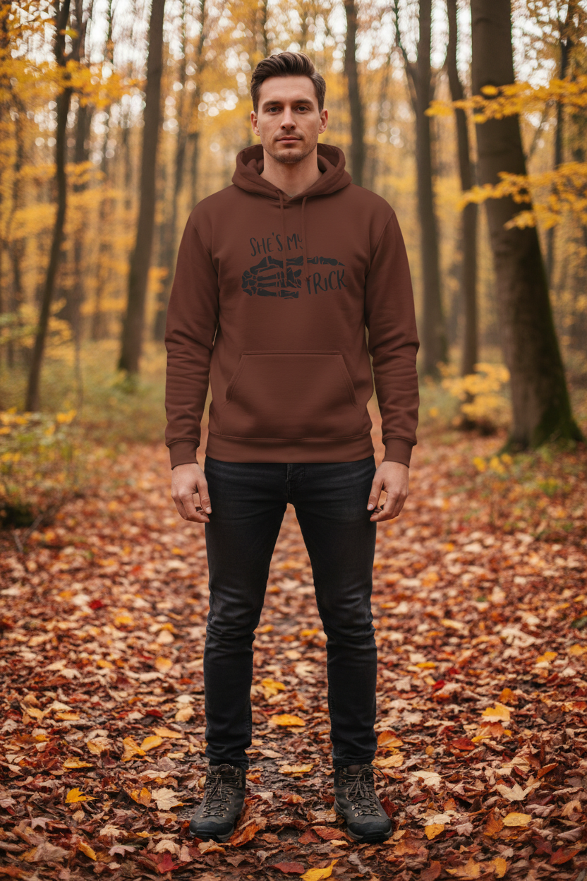 She’s My Trick Skeleton Hand Hoodie — Funny Couples Truck Lover Pullover