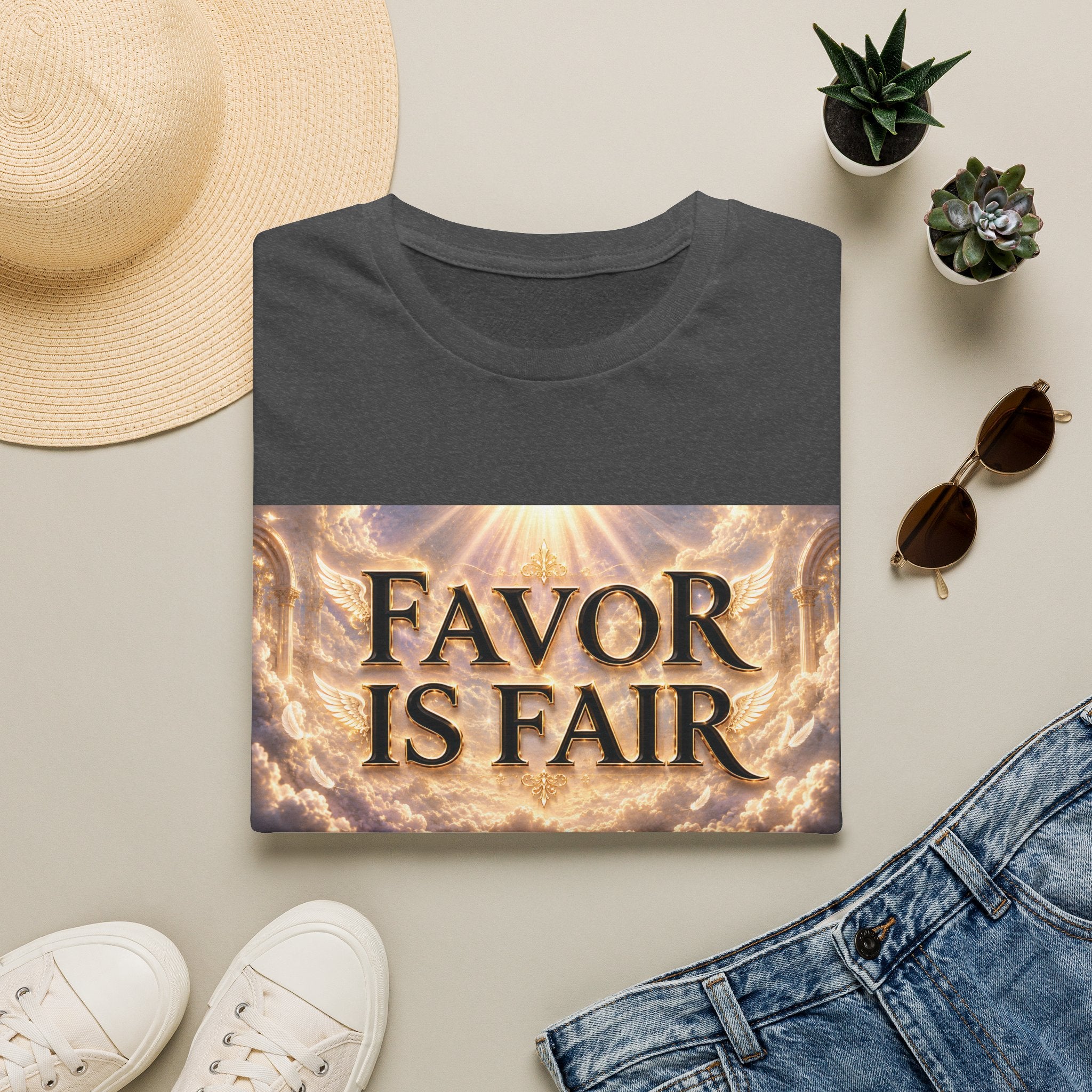 Christian Faith Graphic Tee – Inspirational "Favor Is Fair" T-Shirt | Religious Gift for Women