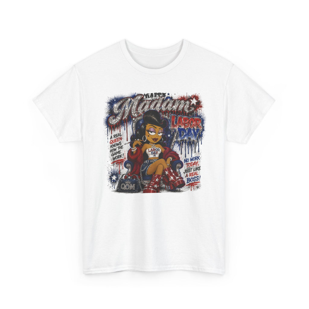 Vintage Pinup Tee — "Madame" Patriotic Rockabilly Graphic T-Shirt