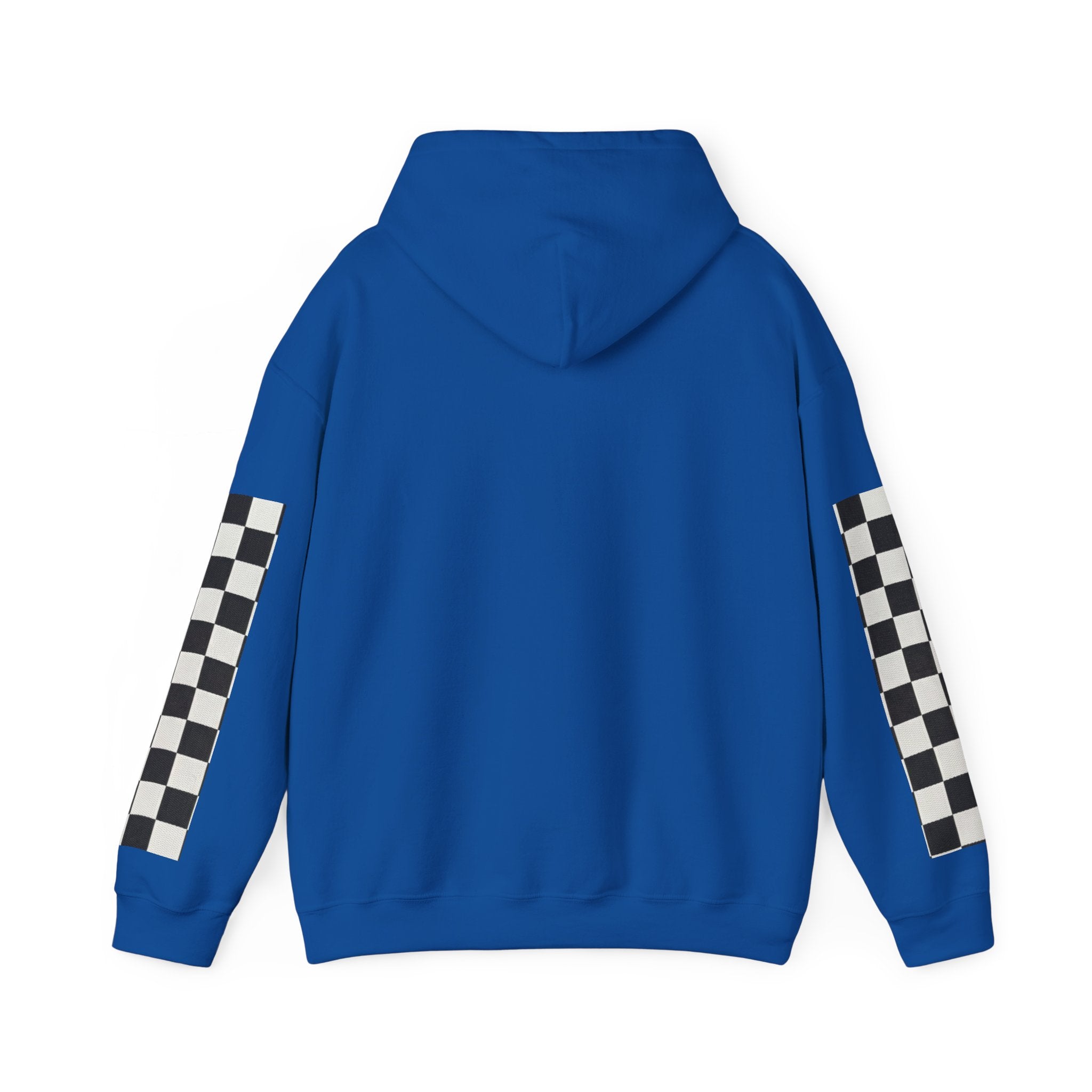 Rose & Checkered Sleeve Hoodie — "Smile, You're Beautiful" Graphic