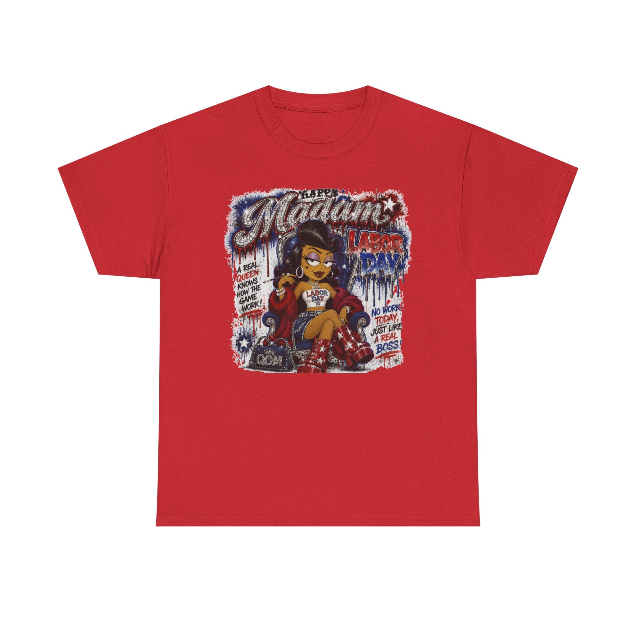 Vintage Pinup Tee — "Madame" Patriotic Rockabilly Graphic T-Shirt
