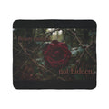 Gothic Rose Sherpa Blanket – Cozy Fleece Throw | Dark Aesthetic Room Decor Gift