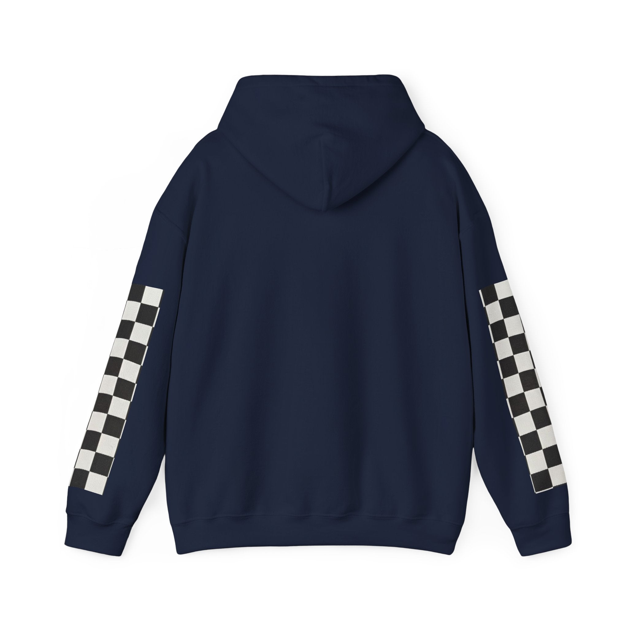 Rose & Checkered Sleeve Hoodie — "Smile, You're Beautiful" Graphic