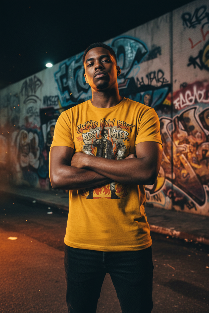 Grind Now Rest Later – Unisex Crew Tee