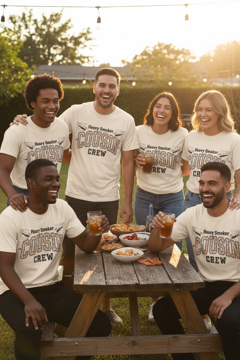 Heavy Smoker Cousin Crew T-Shirt