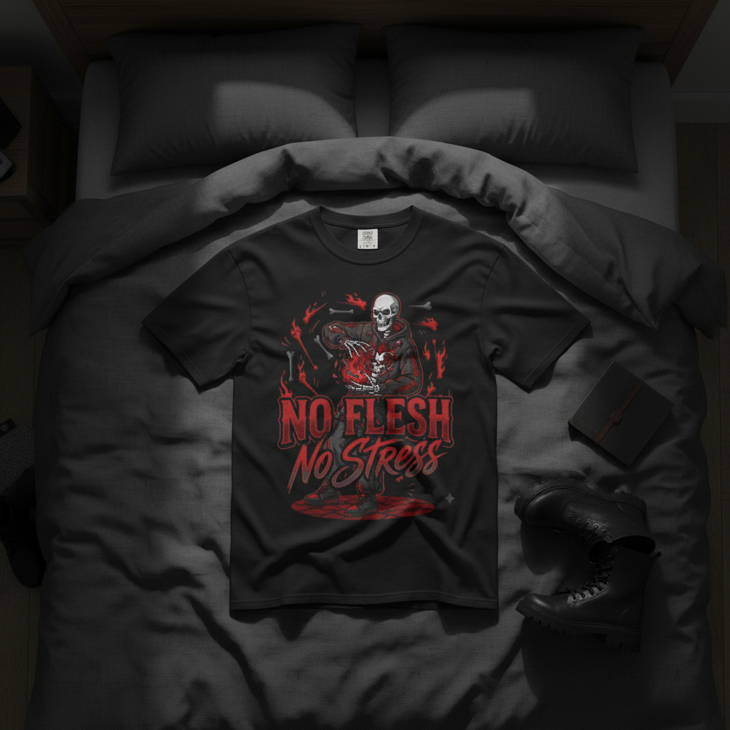 No Flesh No Stress Garment-Dyed T-shirt