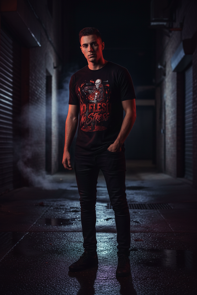 No Flesh No Stress Garment-Dyed T-shirt