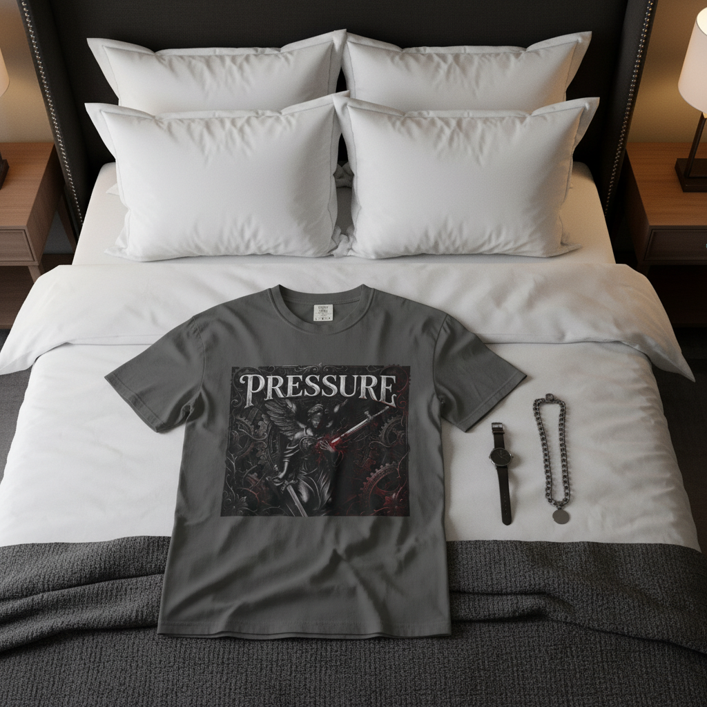 Pressure Graphic Tee – Heavyweight Garment-Dyed Unisex T-Shirt | Vivid Vibes
