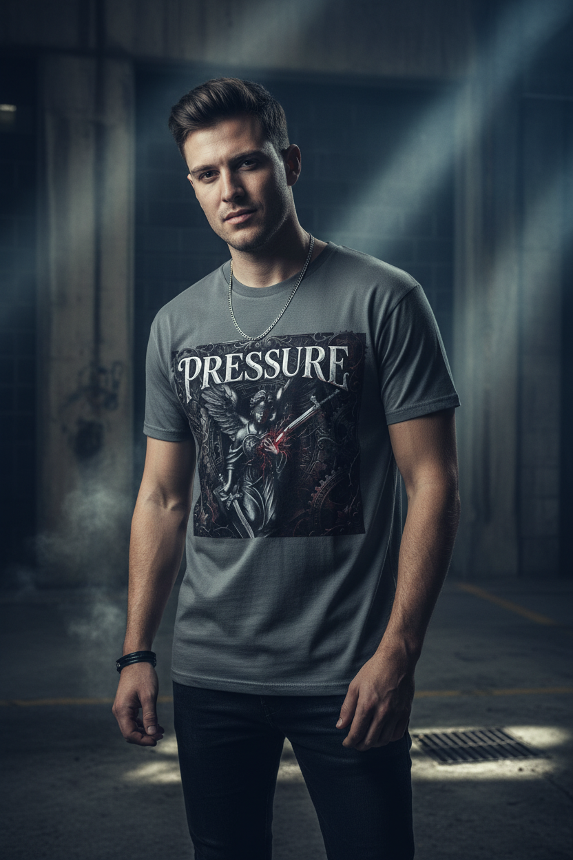 Pressure Graphic Tee – Heavyweight Garment-Dyed Unisex T-Shirt | Vivid Vibes