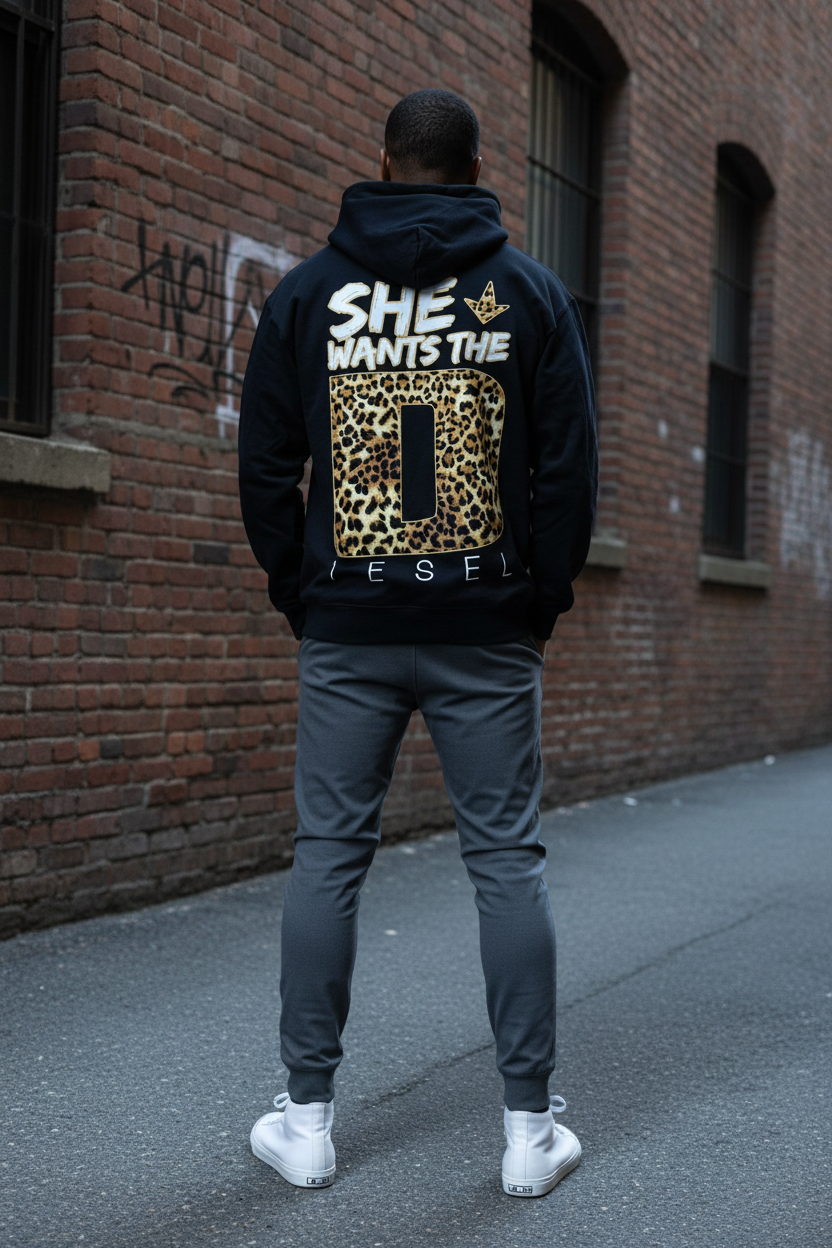 She Wants The Diesel Hoodie Leopard Edition