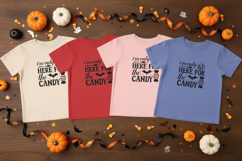 Here for the candy Toddler Short Sleeve Tee